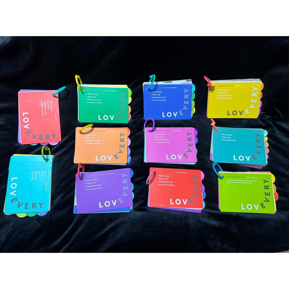 Lovevery HUGE LOT of 11 Play Guides Cards